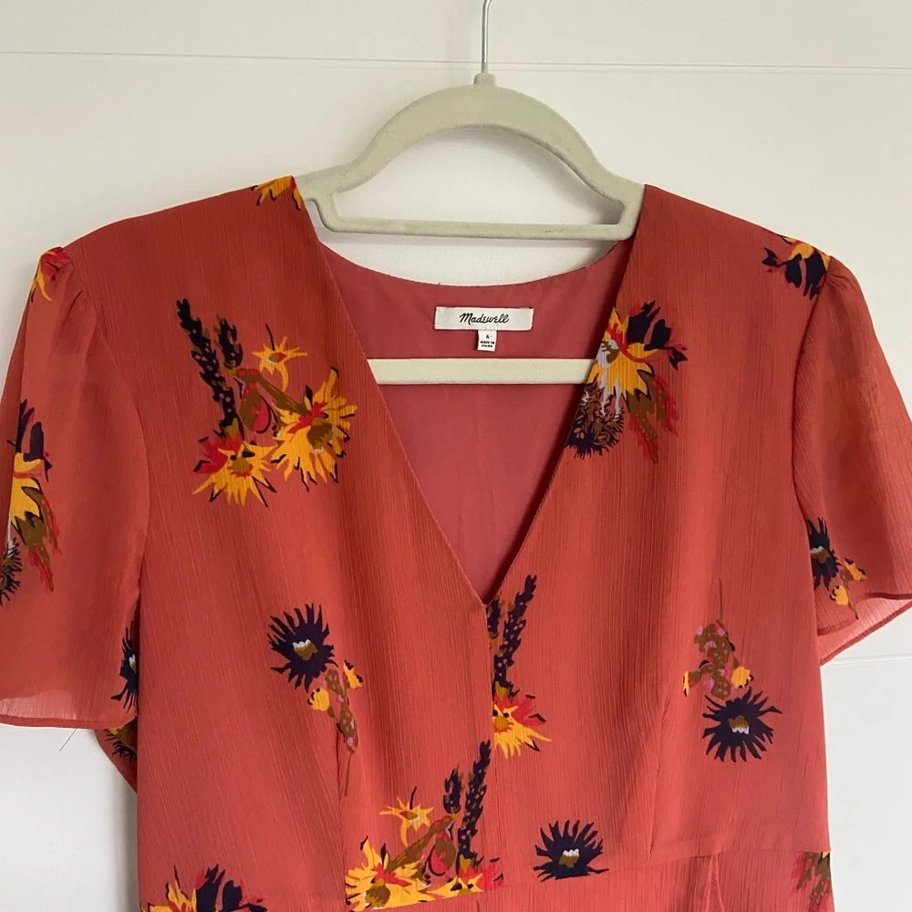 Madewell flower floawy dress - Picture 2 of 6